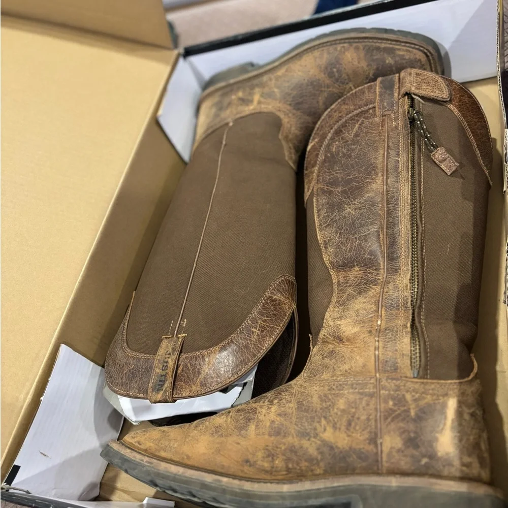 Brown Leather Justin’s Snake resistant Men's Boots - Picture 11 of 12